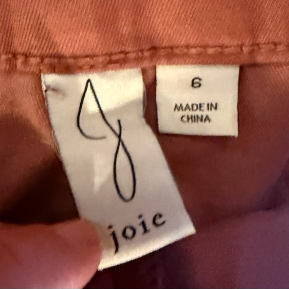 JOIE Womens High-Waisted Cotton Tencel Wide Leg Chinos in BurgundyMauve SIZE 6 - Picture 3 of 9